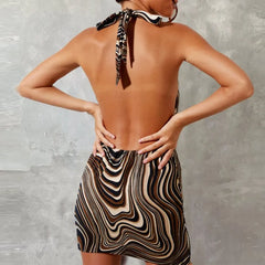 Halter Backless Mini Dress