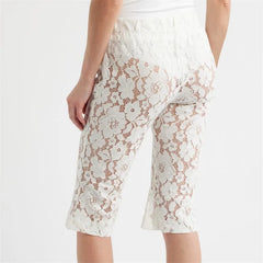 Lace Sheer Capri Pants