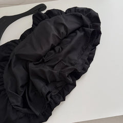 Black Short Sleeve Buttoned Shirt And Short Skirt Set
