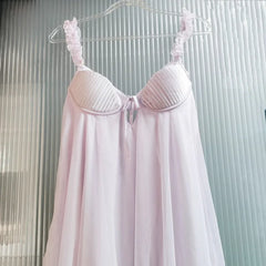 Ruffles Strap Babydoll Mini Nightdress