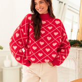 Heart Pattern Sweater