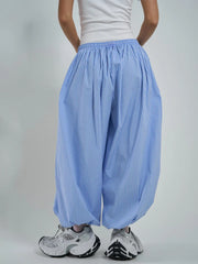 Striped Drawstring Puff Pants