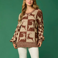 Halloween/Christmas Print Sweater