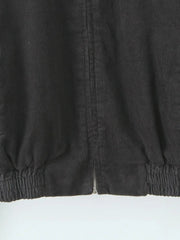 Grey Zipper Coudroy Jacket