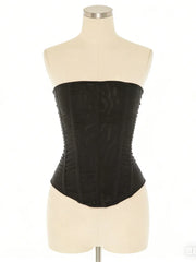 Mesh Bone Strapless Corset
