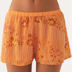 Sequin Bead Embellished Shorts
