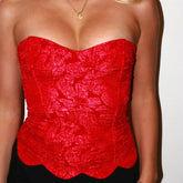 Floral Texture Tube Top