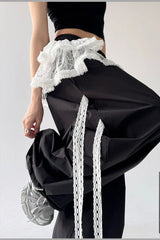 Lace Patchwork Oversized Jogger