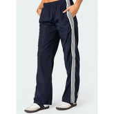 Wide Side Striped Low Waist Sweatpants