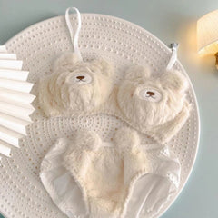 Plush Cartoon Bear Bra Set