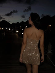 Rhinestone Cami Mini Dress