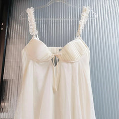 Ruffles Strap Babydoll Mini Nightdress