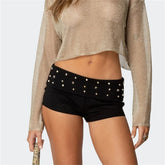 Low Waist Foldover Micro Shorts