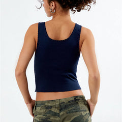 Women's vibrant bow print cropped tank top cami.