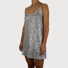 Mesh Cami Sequin Mini Dress