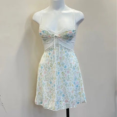 White Floral Printed Cami Nightdress