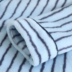 Fuzzy Stripe Button Down Long Sleeve Shirt And Pants Pj Set