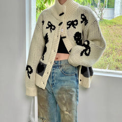 Printed Graphic Cardigan