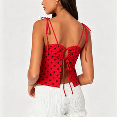 Sweetheart Neck Tie Shoulder Cami Top