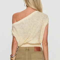 Sequin Knit Off The Shoulder Top