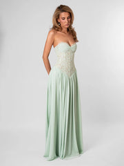 Halter Neck Lace Corset Tie Patchwork Long Dress