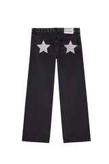 Star Print High Waited Jeans