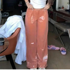 Sequins Drawstring Low Waist Pants