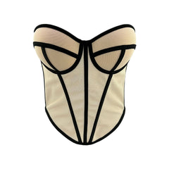 Mesh Fishbone Cupped Corset