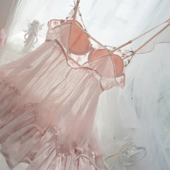 Daisy Lace Nightdress with Chest Pads