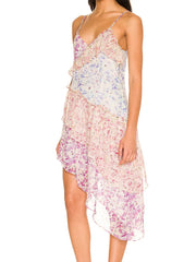 Floral dress with a white background