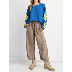 Sea Shell Embroidery Sweatshirt