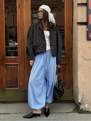 Striped Drawstring Puff Pants