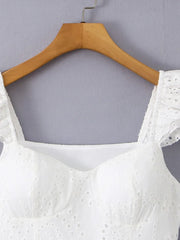 White Ruffles Cake Mini Dress