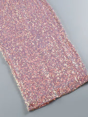 Chain Sequin Bodycon Feathers Midi Dress