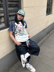 Eclectic Calf Length Capri Denim Trouser