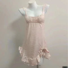 Ruffles Bow Hem Nightgown