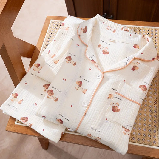 Printed Cotton Pajama Set