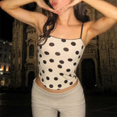 Polka Dot Crop Cami Top