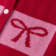 Heart/Bow Button-up Cardigan