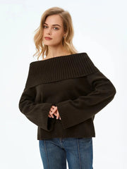 Off Shoulder Knit Sweater