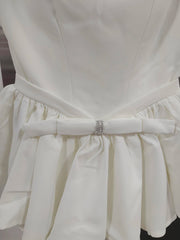 Strapless Diamond Bow Playsuit Mini Dress