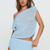 Off Shoulder Knit Vest