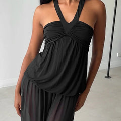 V-neck Strap Halter Tank Top