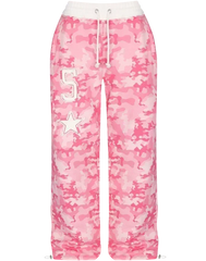 Camouflage Zipper Crop Hoodie, Tube Top, And Shorts, Sweatpants Set