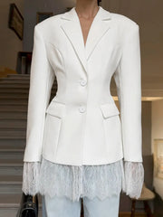 Lace Patchwork Blazer