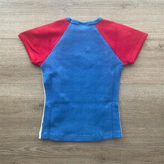 Women's Puerto Rico letter graphic short-sleeved top with an O-neck.