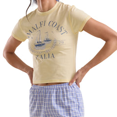 Italy Printed Graphic Baby Tee