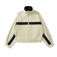 Color Block t Contrast Stripe Zip Up Track Jacket