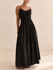 Smocked Tiered Spaghetti Strap Maxi Dress