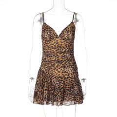 Leopard Print Cami Mini Dress